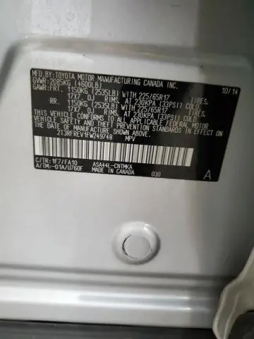 2015 TOYOTA RAV4 XLE