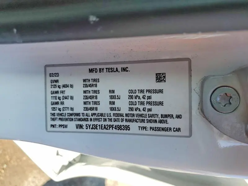 2023 TESLA MODEL 3   