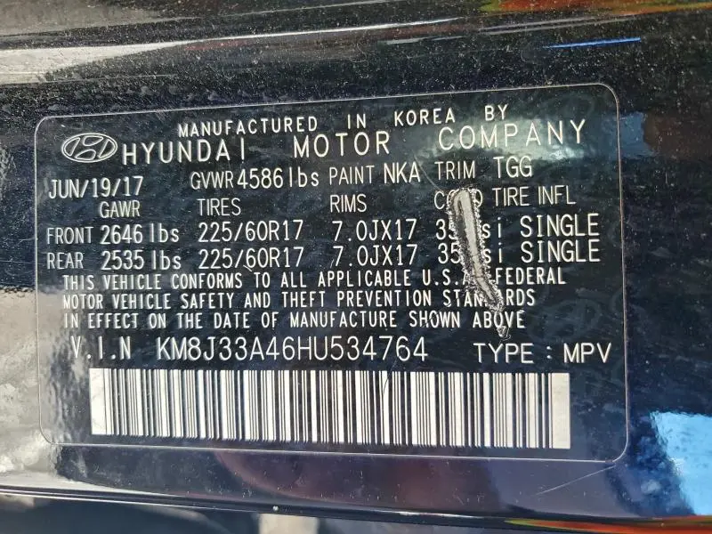 2017 HYUNDAI TUCSON LIMITED  