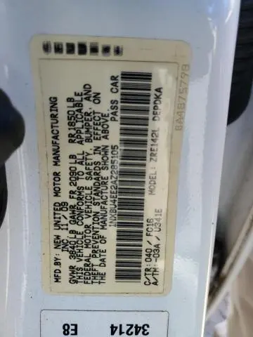 2010 TOYOTA COROLLA BASE