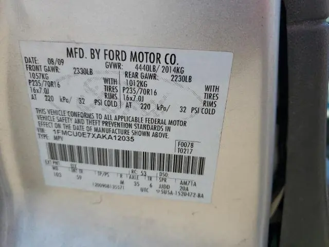 2010 FORD ESCAPE LIMITED  