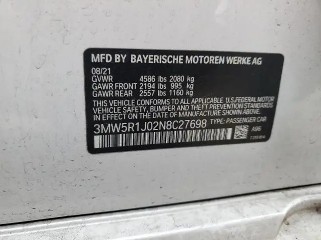 2022 BMW 330I   