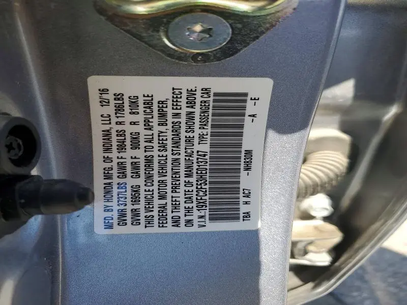 2017 HONDA CIVIC LX  