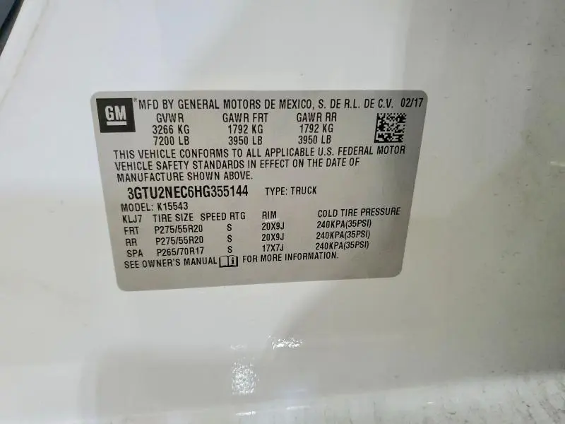 2017 GMC SIERRA K1500 SLT  