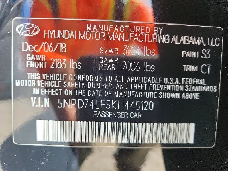 2019 HYUNDAI ELANTRA SE  