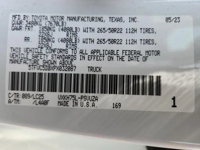 2023 TOYOTA TUNDRA CREWMAX CAPSTONE  