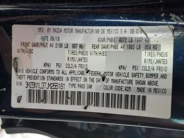 2018 MAZDA 3 TOURING  