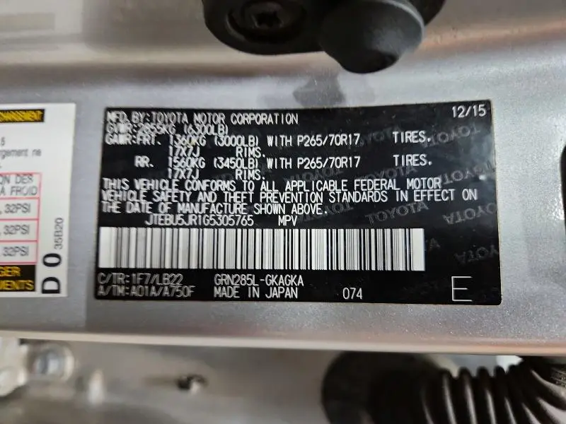 2016 TOYOTA 4RUNNER SR5 PREMIUM  