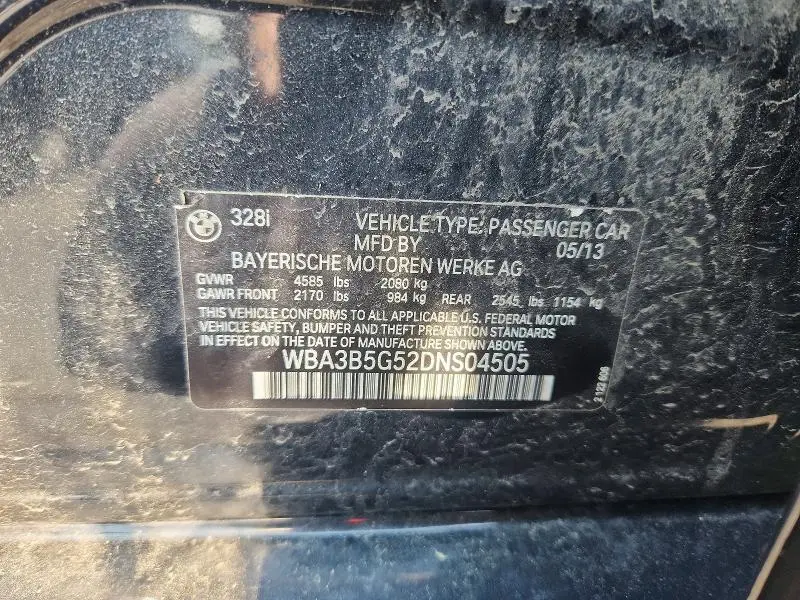 2013 BMW 328 XI SULEV  