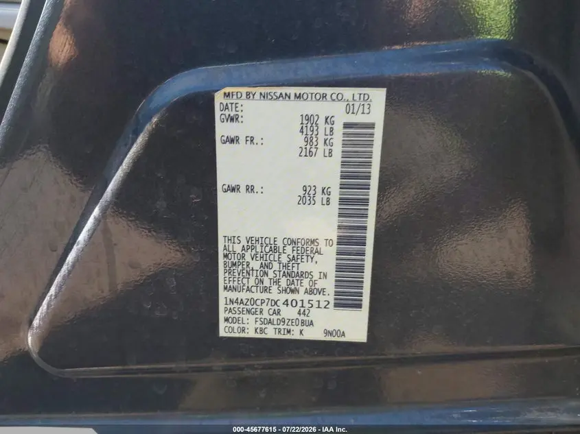 2013 NISSAN LEAF SV