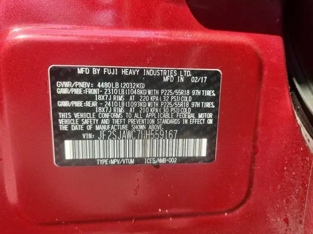 2017 SUBARU FORESTER 2.5I TOURING  