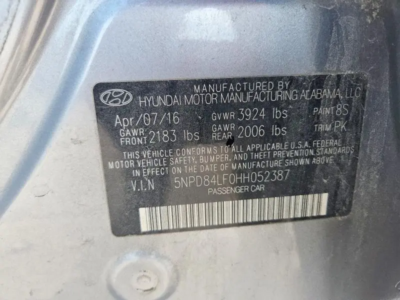 2017 HYUNDAI ELANTRA SE  