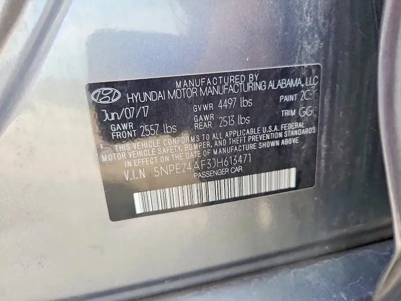 2018 HYUNDAI SONATA SE  