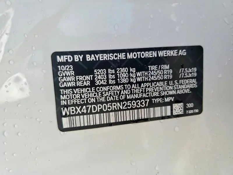 2024 BMW X3 SDRIVE30I  