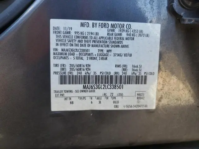 2020 FORD ECOSPORT SE  