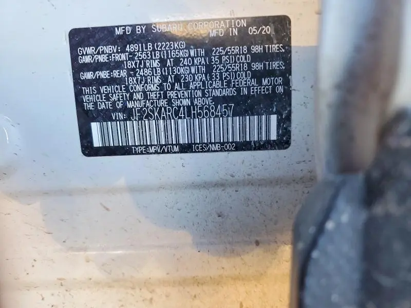 2020 SUBARU FORESTER SPORT  