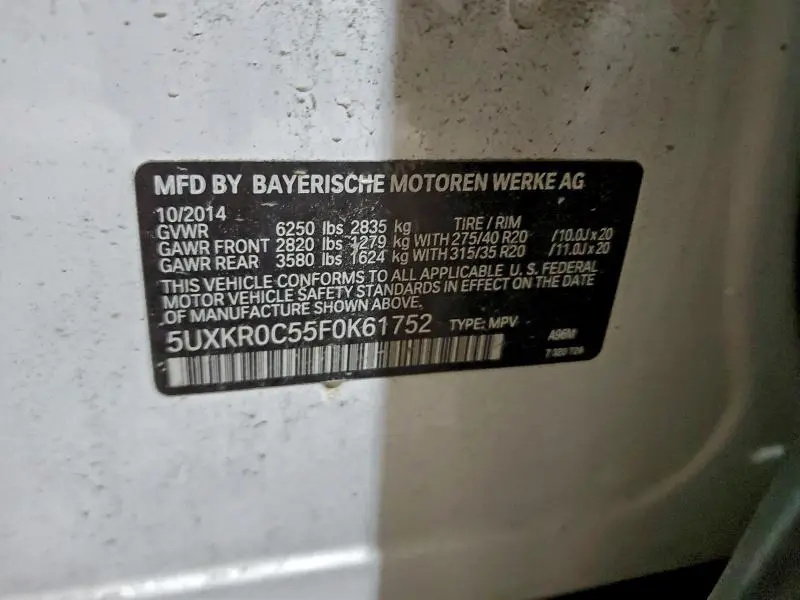 2015 BMW X5 XDRIVE35I  