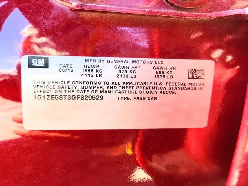 2016 CHEVROLET MALIBU LT  