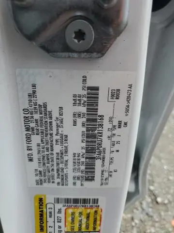 2019 FORD FUSION TITANIUM  