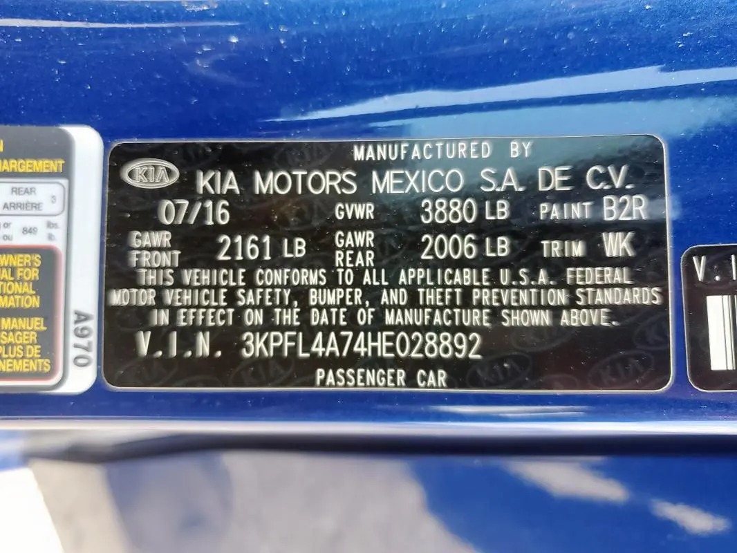 2017 KIA FORTE LX  