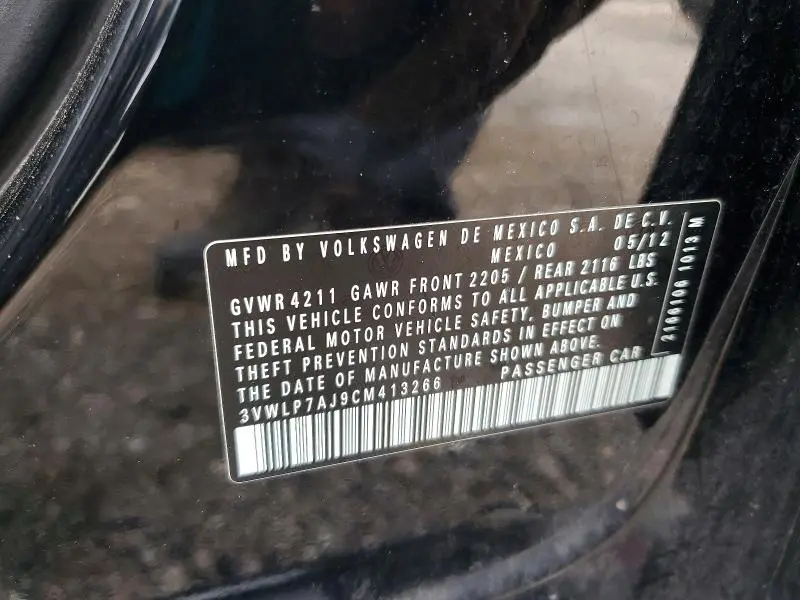 2012 VOLKSWAGEN JETTA SEL  