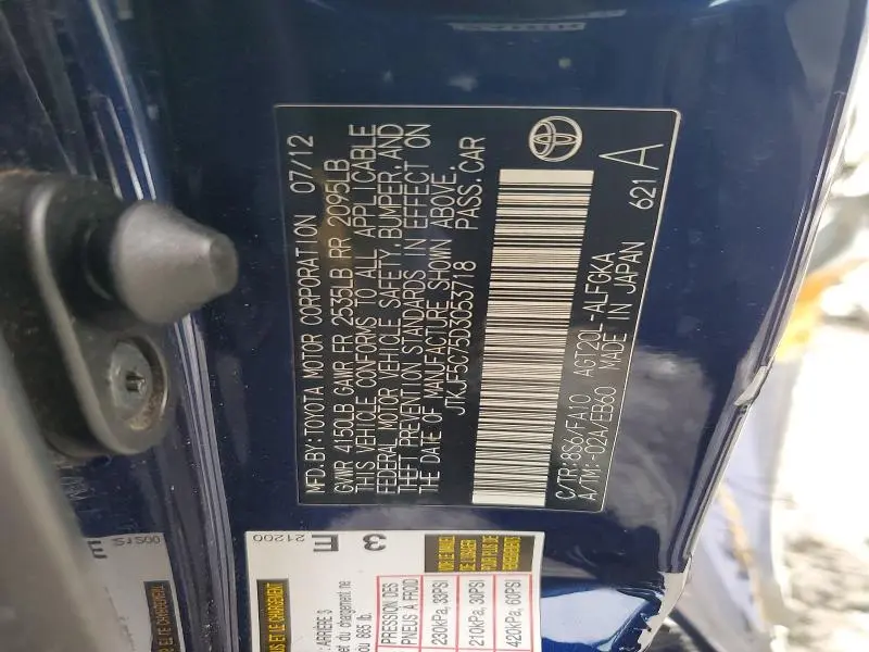 2013 TOYOTA SCION TC   