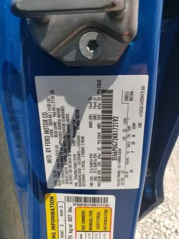 2019 FORD FUSION S  