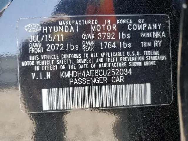 2012 HYUNDAI ELANTRA GLS