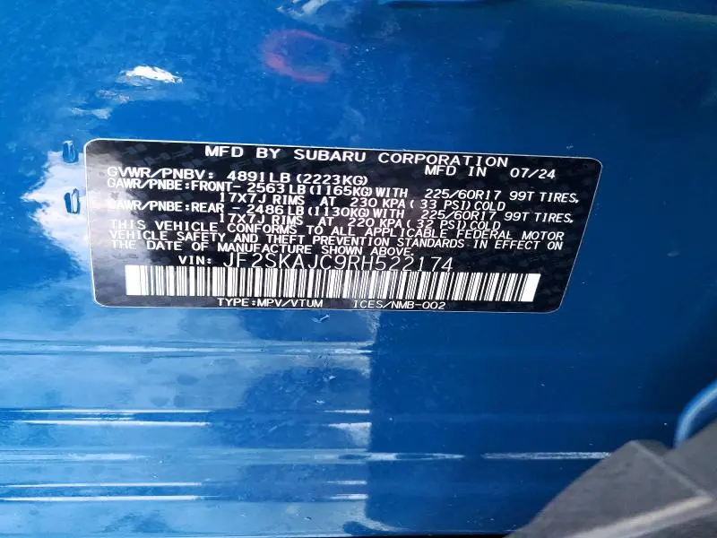 2024 SUBARU FORESTER WILDERNESS  