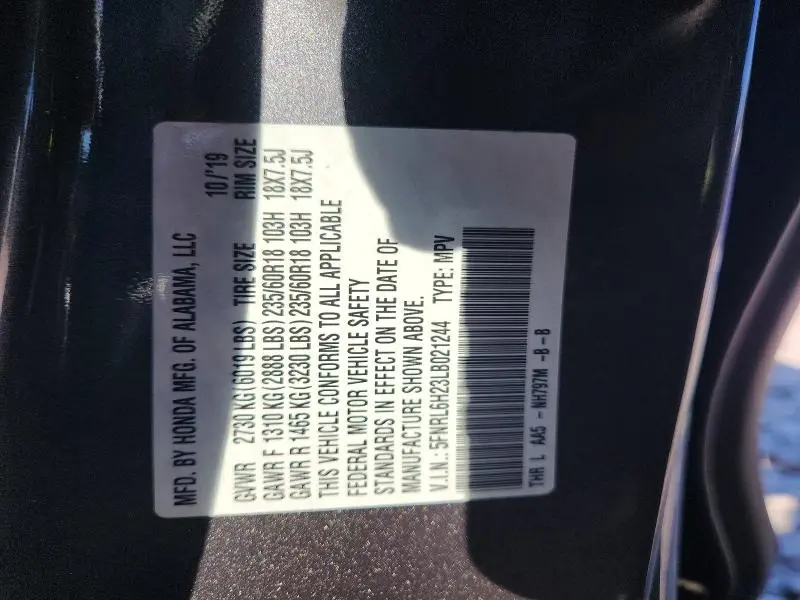 2020 HONDA ODYSSEY LX  