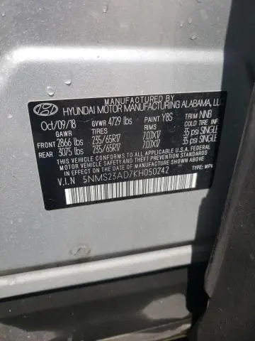 2019 HYUNDAI SANTA FE SE  