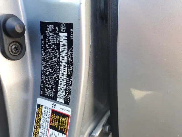 2019 TOYOTA AVALON XLE  