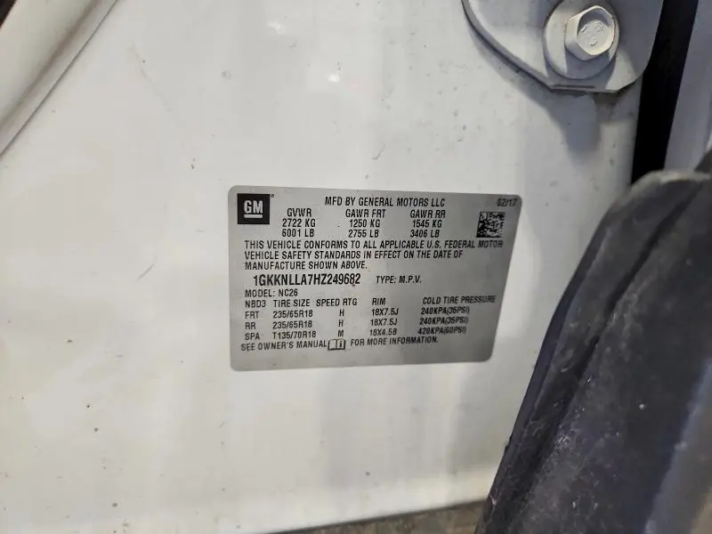 2017 GMC ACADIA SLE  