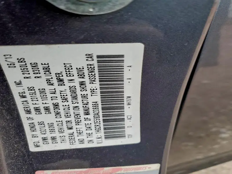 2013 HONDA ACCORD SPORT  