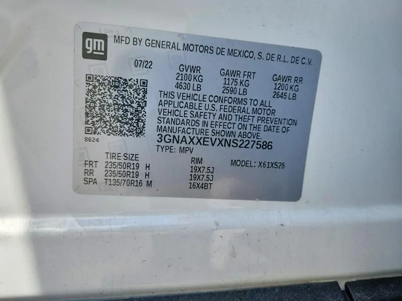 2022 CHEVROLET EQUINOX PREMIER  