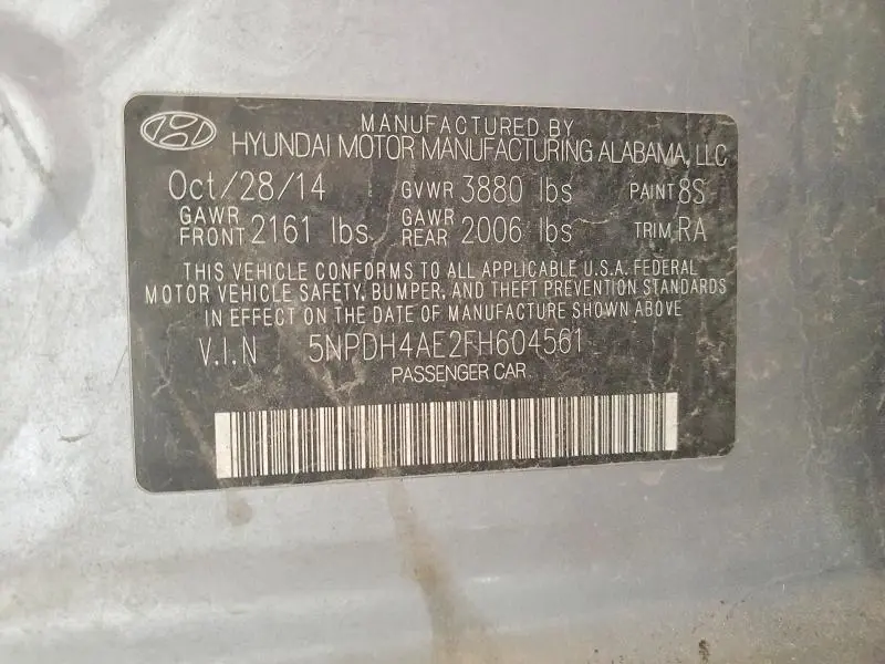 2015 HYUNDAI ELANTRA SE  