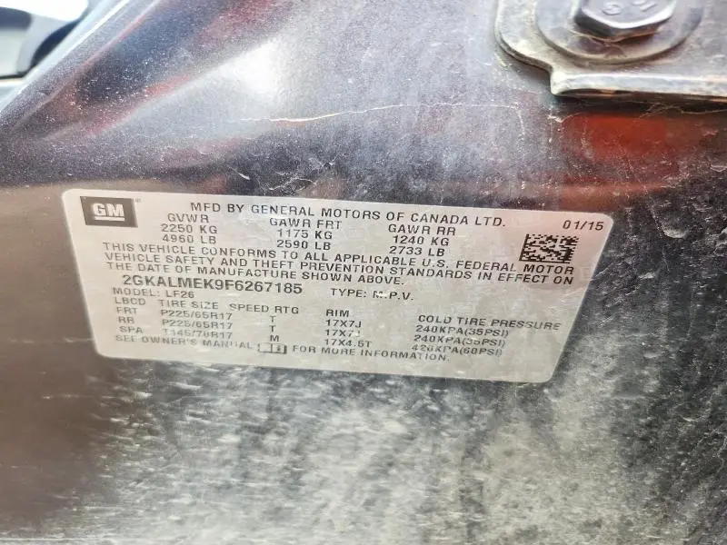 2015 GMC TERRAIN SLE  