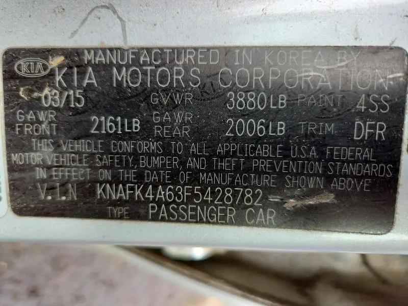 2015 KIA FORTE LX  