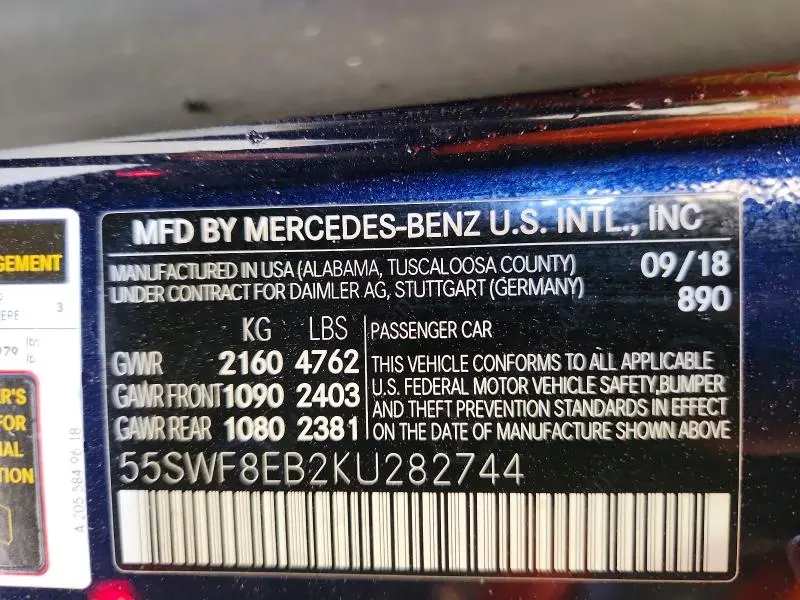 2019 MERCEDES-BENZ C 300 4MATIC  