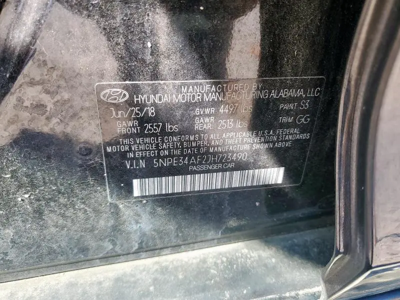 2018 HYUNDAI SONATA SPORT  