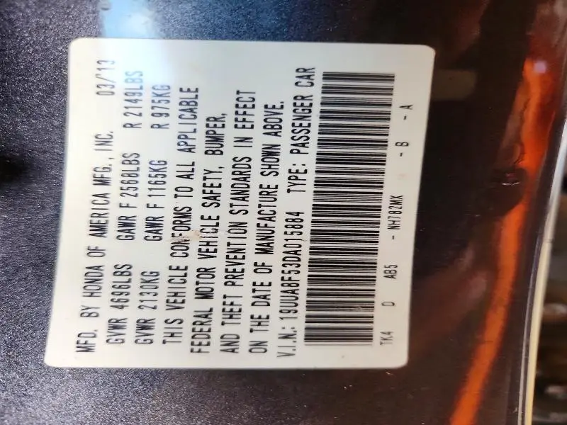 2013 ACURA TL TECH  