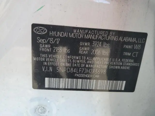 2018 HYUNDAI ELANTRA SEL  