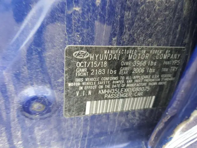 2019 HYUNDAI ELANTRA GT   