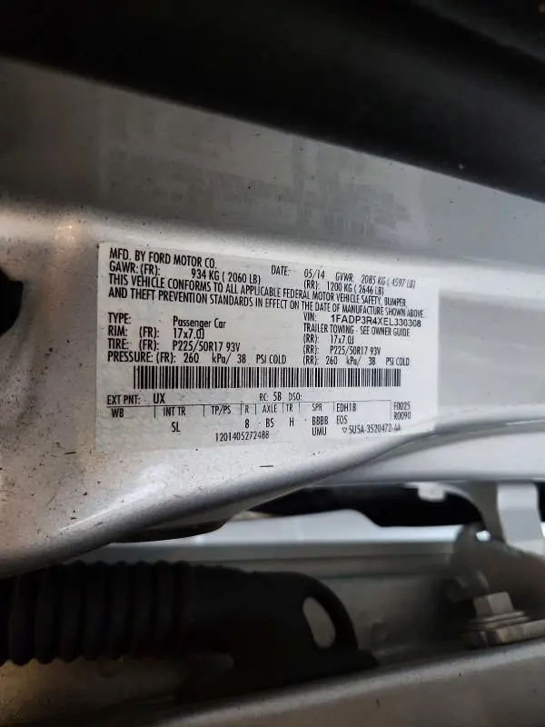 2014 FORD FOCUS BEV  