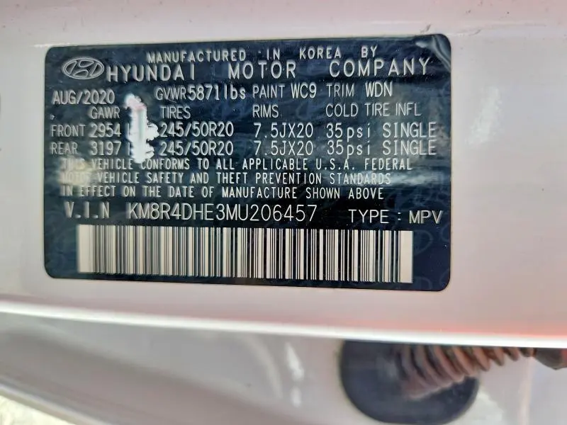 2021 HYUNDAI PALISADE SEL  