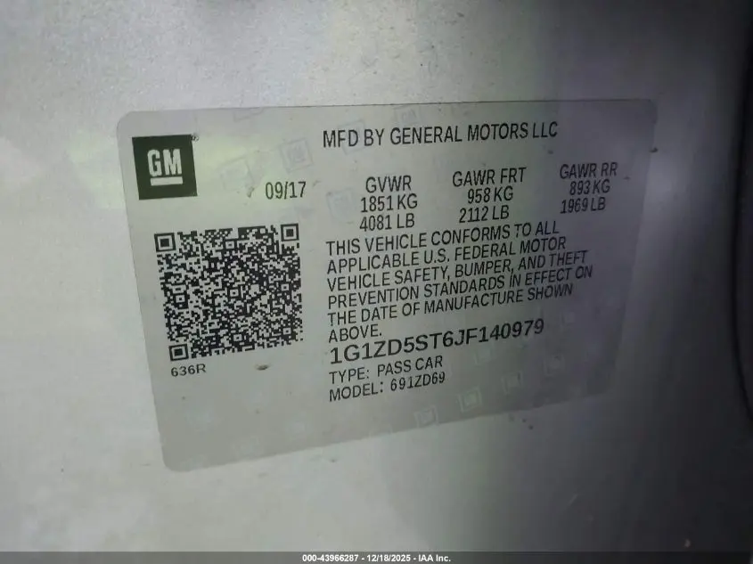 2018 CHEVROLET MALIBU LT