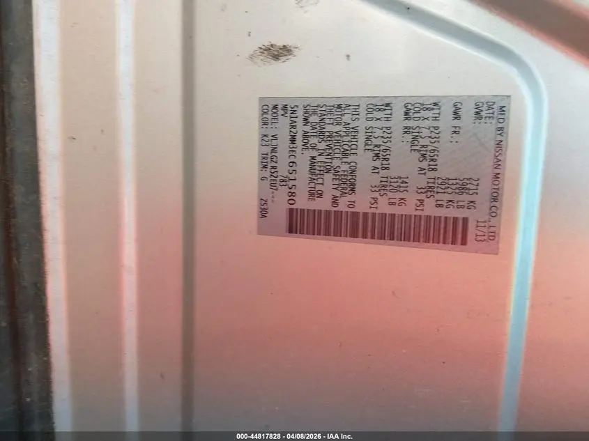 2014 NISSAN PATHFINDER SL