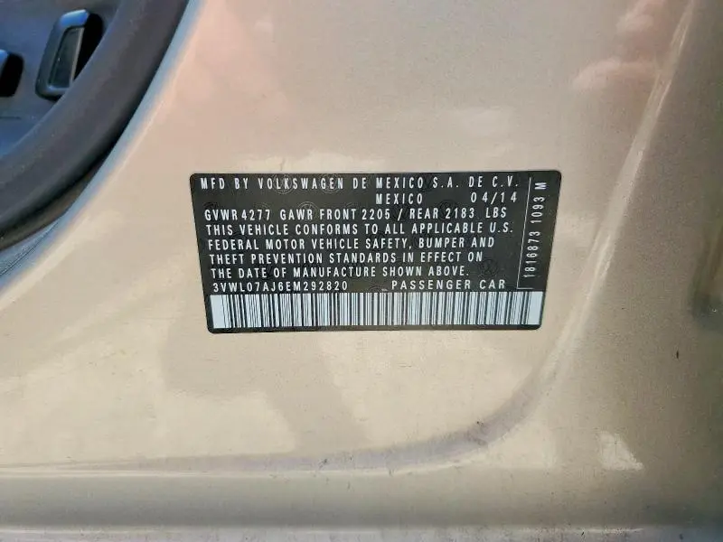 2014 VOLKSWAGEN JETTA SEL  