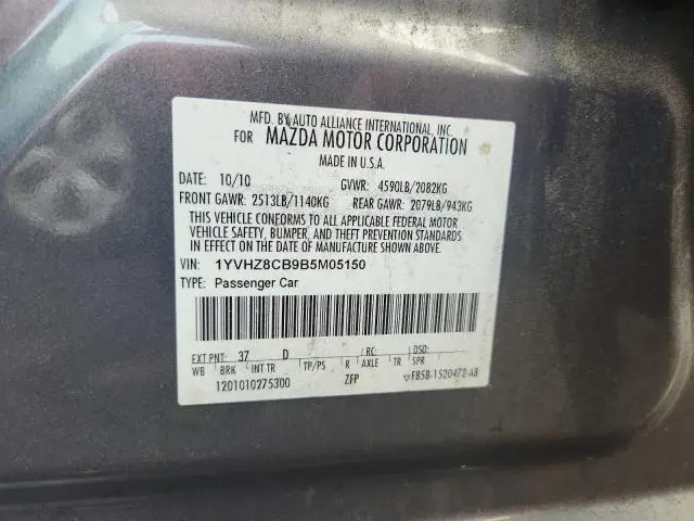 2011 MAZDA 6 S  