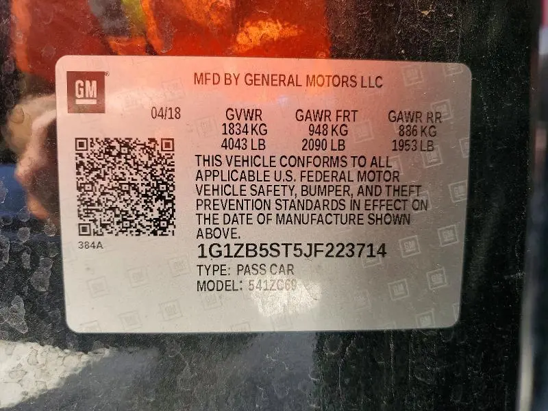 2018 CHEVROLET MALIBU LS  